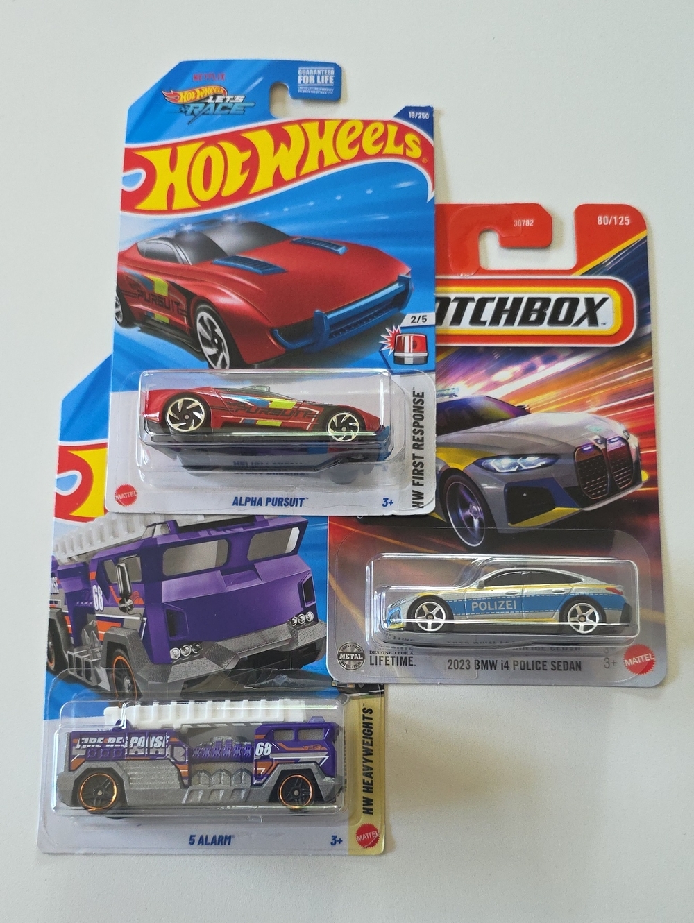 Hot Wheels And Matchbox Service Vehicles - Police And Firetruck